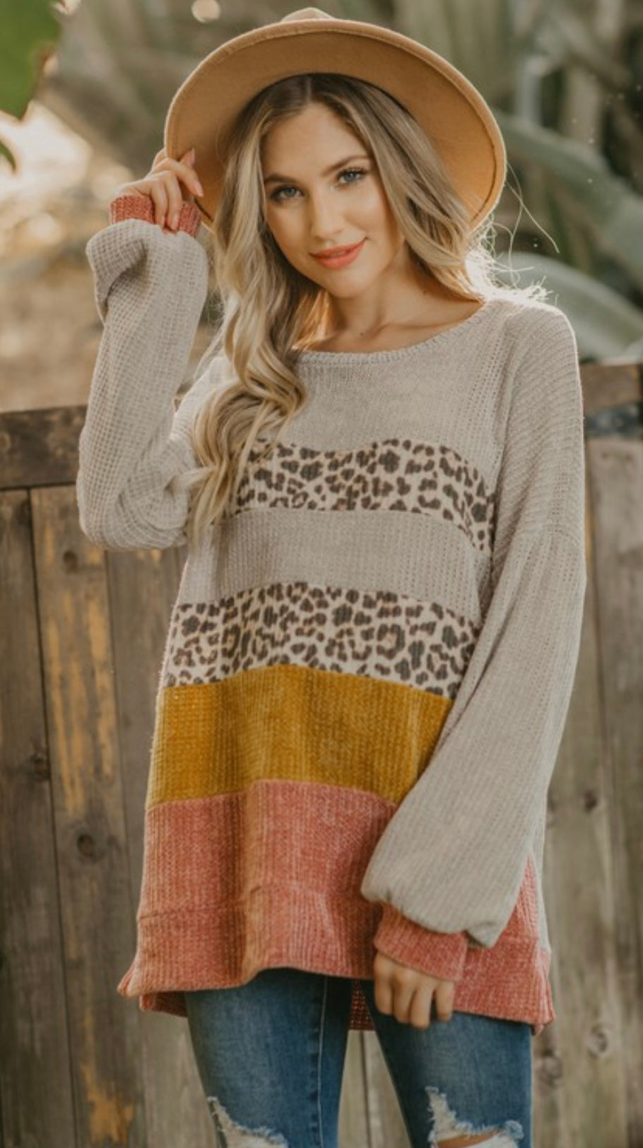 Velvety Chunky Colorblock Sweater